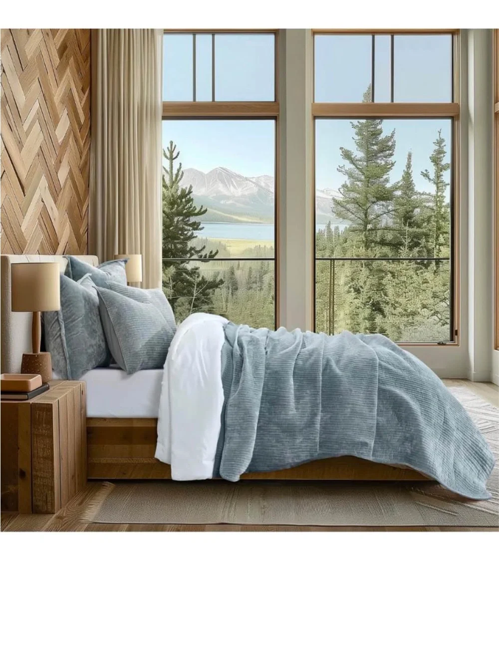 EverGrace Velvet Quilt Set full/queen Size, Luxurious Soft Quilted Bedding Sets
